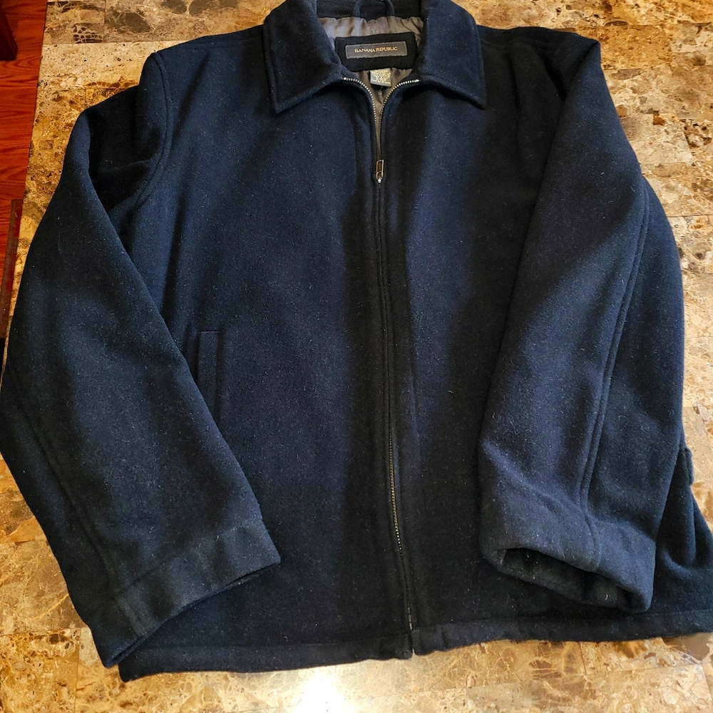 Banana Republic Wool Jacket Black Large